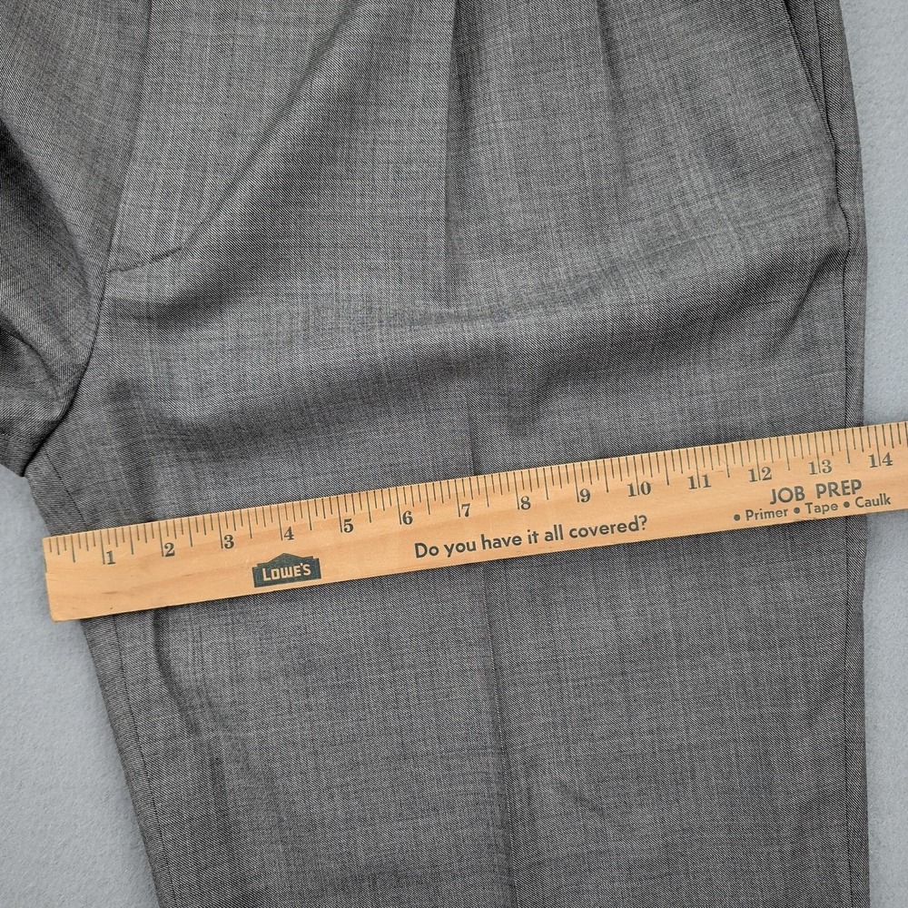 Zanella Dress Pants‎ Mens 40 Gray Bennett Wool Pleated Front Vitale Barberis - Picture 10 of 13